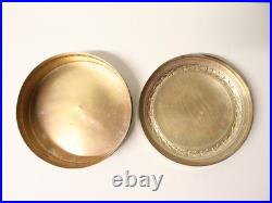 Ancienne trés belle Boîte historique 1ère guerre mondiale métal argenté Coq 1917