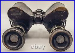 Antique ww1 jumelles optiques longue vue lunettes lorgnette militaire Huet X8