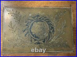 Artisanat De Tranchée Boite En Bois Résistance Liege Guerre 1914-18