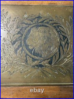 Artisanat De Tranchée Boite En Bois Résistance Liege Guerre 1914-18