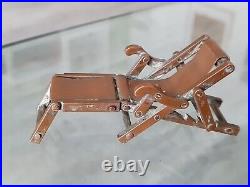 Artisanat de tranchée WW1 Rare Chaise longue miniature articulée