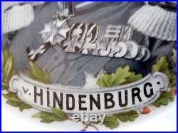 Assiette Allemagne 1914/1918 Wwi Croix De Fer Maréchal Hindenburg Porcelaine