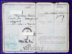 Aviateur 1921 Carte d'Identité de Pilote Militaire d'Avion France ORIGINAL
