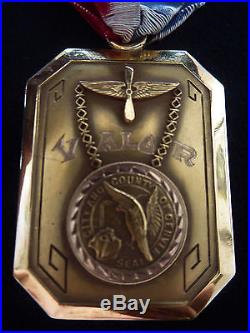 Aviation pilote COSTE Traversée de L Atlantique 1930 DENVER medaille OR