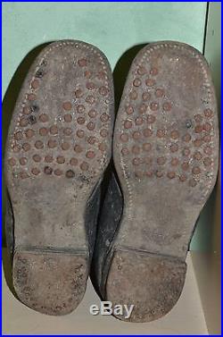 BRODEQUINS FRANCAIS Mle 1912. INFANTERIE-CHASSEUR-CAVALERIE. RARE FRENCH SHOES 1°W