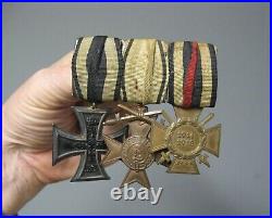 Barette 3 Médailles Allemandes WWI