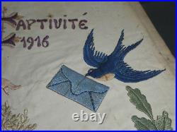 Belle Broderie Souvenir De Captivité 1914/1915/1916 Altengrabow Guerre 14/18