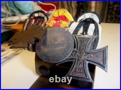 Belle barrette de 3 médailles duché de Bade allemande ww1 14/18 AVEC SUPPORT