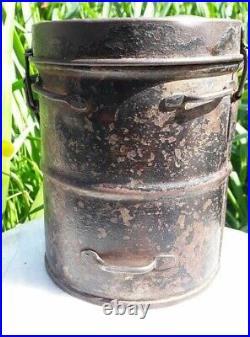 Bidon de gaz militaire ottoman allemand WW1 M-1915 porte boîte vintage ici