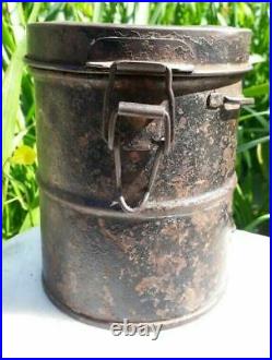 Bidon de gaz militaire ottoman allemand WW1 M-1915 porte boîte vintage ici