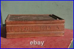 Boite WW1 10 ème Génie militaria 15 aout 1914 à Haumont