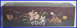 Boîte coffret bois peint Le Zeppelin abattu Art Populaire Militaria WWI ca 1916