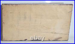 Boîte coffret bois peint Le Zeppelin abattu Art Populaire Militaria WWI ca 1916