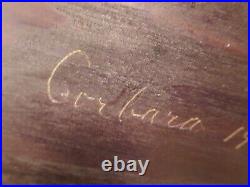 Boite travailleuse inscription corse, Corbara 1914-1917, L30x18xH12cm