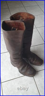 Bottes cavaliere marron allemand ww1 militaria militaire
