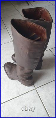 Bottes cavaliere marron allemand ww1 militaria militaire
