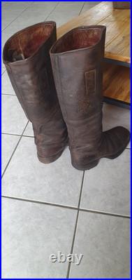 Bottes cavaliere marron allemand ww1 militaria militaire