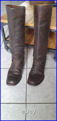Bottes cavaliere marron allemand ww1 militaria militaire