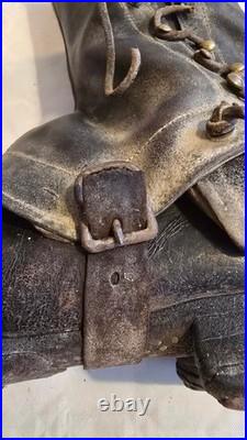 Bottes militaires françaises WWI 1914-1918 Auvergne, état excellent