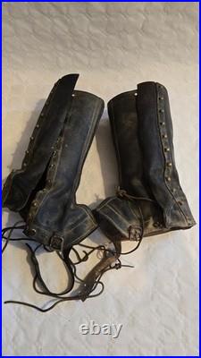 Bottes militaires françaises WWI 1914-1918 Auvergne, état excellent