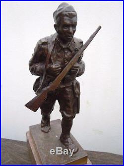 Bracia Lopienscy Warszawa bronze soldat poilu St K927 sculpture soldat 14-18