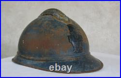 CASQUE ADRIAN, beau casque adrian genie ww1, net de grange, casque adrian 14 18