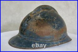 CASQUE ADRIAN, beau casque adrian genie ww1, net de grange, casque adrian 14 18