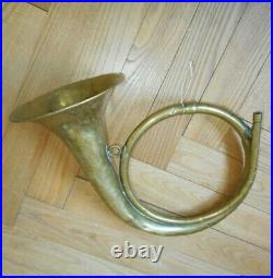 CLAIRON CHASSEUR COR NATUREL 19ème siècle Antique old military bugle horn ca1885