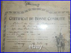 Cadre Certificat De Bonne Conduite D Un Pilote Fr Escadrille Spa 84 1917