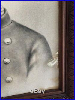 Cadre ancien portrait photo militaire soldat poilu 1ère guerre mondiale 14-18