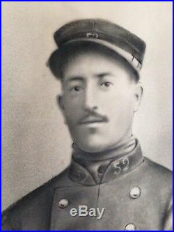 Cadre ancien portrait photo militaire soldat poilu 1ère guerre mondiale 14-18