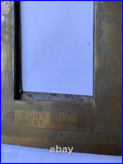 Cadre de poilu souvenir du Mont Billy 14-18 artisanat de tranchée trench art WW1