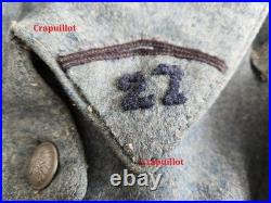 Capote Bleu Horizon Poilu modèle 1916 Caporal 27è R. I. Régiment Infanterie WW1