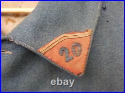 Capote manteau 20ème régiment artillerie bleu horizon soldat poilu 14 18 wwi ww1