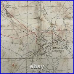 Carte anglaise / canevas Somme 1918 WW1 Commonwealth