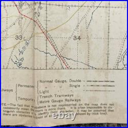 Carte anglaise / canevas Somme 1918 WW1 Commonwealth