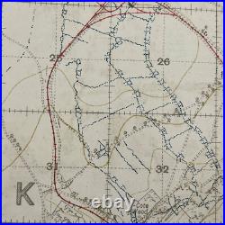 Carte anglaise / canevas Somme 1918 WW1 Commonwealth
