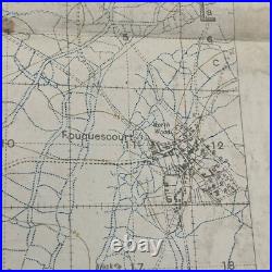 Carte anglaise / canevas Somme 1918 WW1 Commonwealth