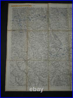 Carte d'un officier allemand Veille de la grande offensive GUERRE 14/18
