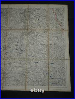 Carte d'un officier allemand Veille de la grande offensive GUERRE 14/18