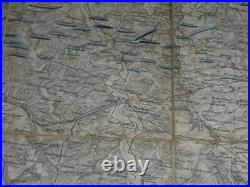 Carte d'un officier allemand Veille de la grande offensive GUERRE 14/18