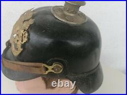 Casque À Pointe Allemand Ww1 Pickelhaube German Germany Helmet Hat Cap