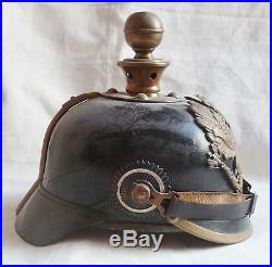 Casque A Pointe Artillerie Prusse Mod. 1895 100 % Original Spike Helmet Wwi