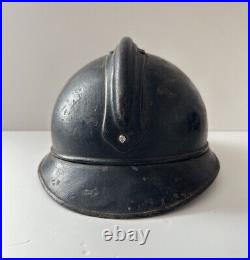 Casque ADRIAN de l' Infanterie de Marine insigne modèle 15. WW1 rare