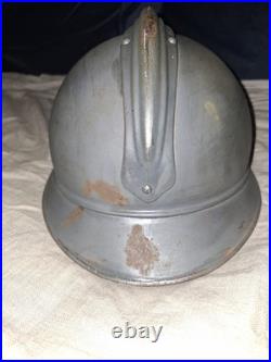 Casque Adrian Modele 15 Genie Insigne 1er Type Poilu Verdun tranchee