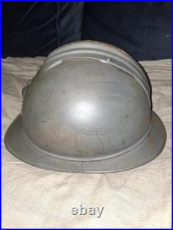 Casque Adrian Modele 15 Genie Insigne 1er Type Poilu Verdun tranchee