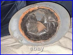 Casque Adrian Modele 15 Genie Insigne 1er Type Poilu Verdun tranchee