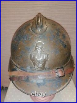 Casque Adrian Modèle 1915 Génie Poilu Ww1 14 18 French Helmet