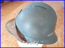 Casque Adrian Modele 1915 Infanterie Avec Plaque Commemorative