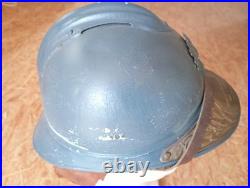 Casque Adrian Modele 1915 Infanterie Avec Plaque Commemorative